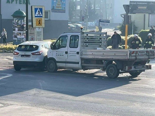 Wypadek na skrzyżowaniu w Kłobucku