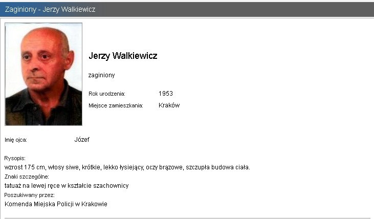 Małopolska: Lista zaginionych osób. Daj znać, jeśli kogoś...