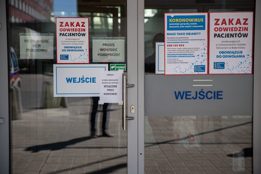 Koronawirus w szpitalu klinicznym w Białymstoku. Są trzy zakażone osoby