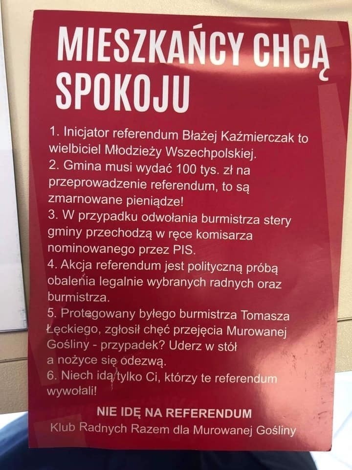 Zdjęcie ulotki dołączonej do biuletynu nadesłane przez...