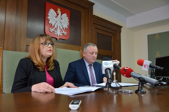 W konferencji wzięli udział sędzia Monika Gądek - Tamborska oraz sędzia Jan Klocek, rzecznicy prasowi Sądu Okręgowego w Kielcach.