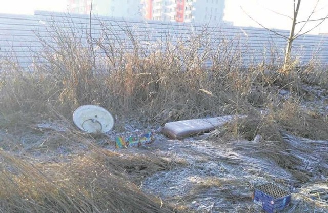 Na działkach przyszłego parku Reduta leżą wielkogabarytowe śmieci