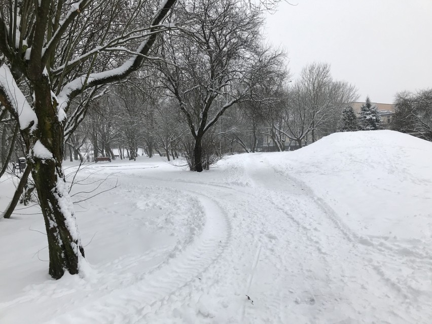 Od wczorajszego wieczoru w Słupsku trwają opady śniegu, a to...