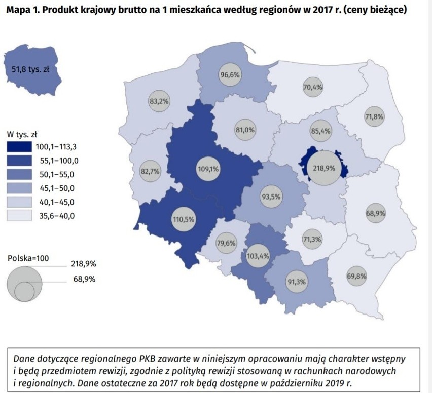 Podlaskie z najwyższym wzrostem gospodarczym w kraju w roku 2017