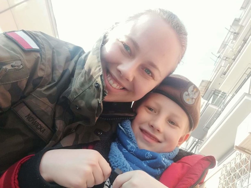 Małgorzata Nowicka z siedmioletnim synkiem Oliwierem.