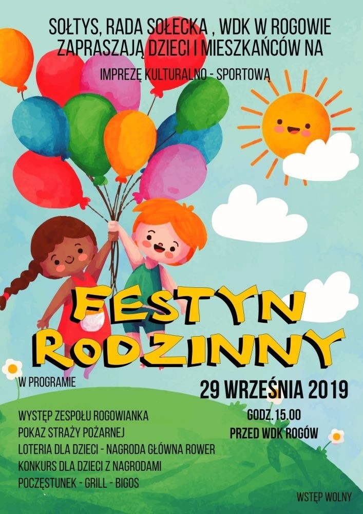 Festyn rodzinny w Rogowie. Zabawę zaplanowano na niedzielę 29 września