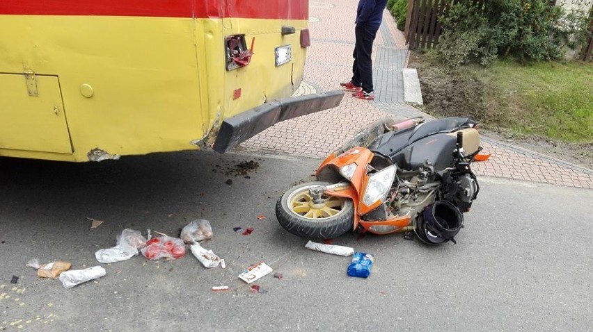 Wypadek motocyklisty w Igołomi [ZDJĘCIA]