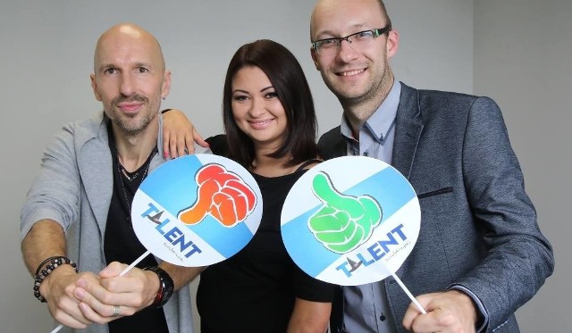 Do udziału w show Talent Opatowski zapraszają jurorzy: Kamila Drezno, Łukasz Sobieraj (z lewej) oraz Krzysztof Kubalski.