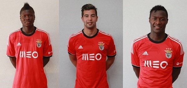 Lechia chce wypożyczyć trzech zawodników Benfiki Lizbona. Od lewej stoją: Rudinilson Silva, Gianni Rodriguez, Harramiz
