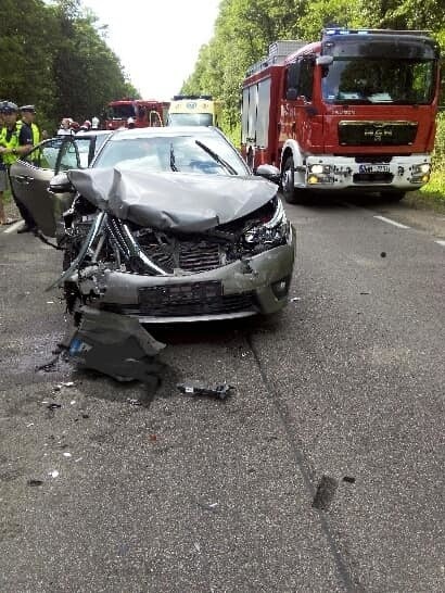 Chraboły. Wypadek zablokował dk65. Karambol na pięć samochodów