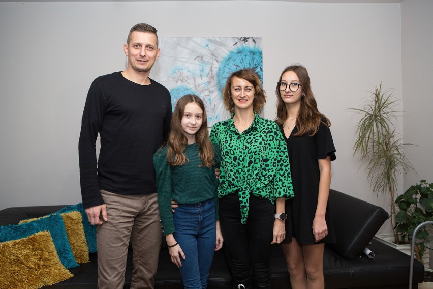 Natalia Głuc z rodziną