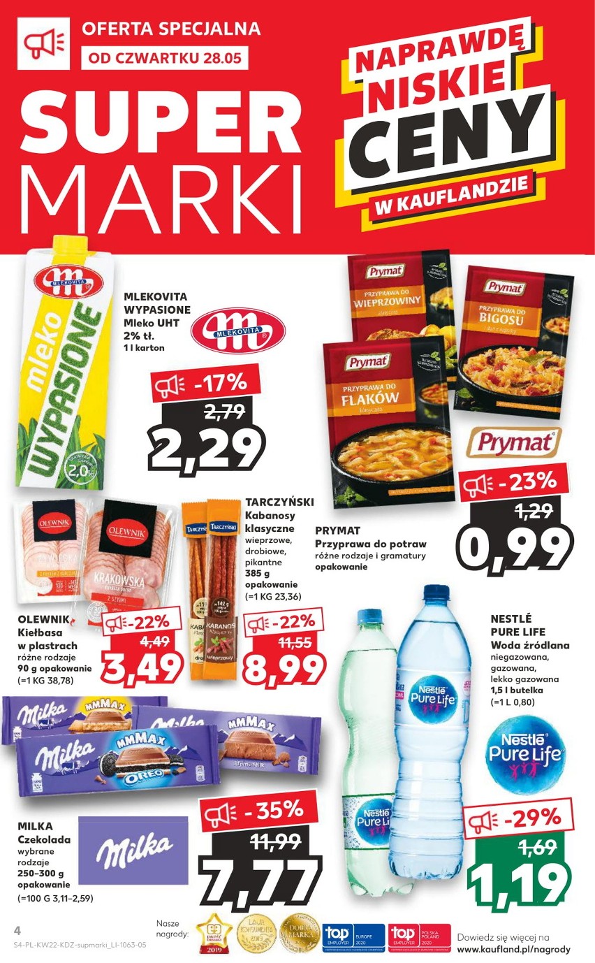 Gazetka Kaufland od 28 maja. Jakie promocje czekają na klientów sklepów Kaufland? Specjalne oferty. Gazetka Kaufland 30.05.2020