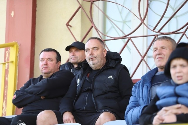 Marek Brudek (z lewej) ponownie został wybrany na prezesa ŁKS Probudex. Obok trener Ireneusz Pietrzykowski.