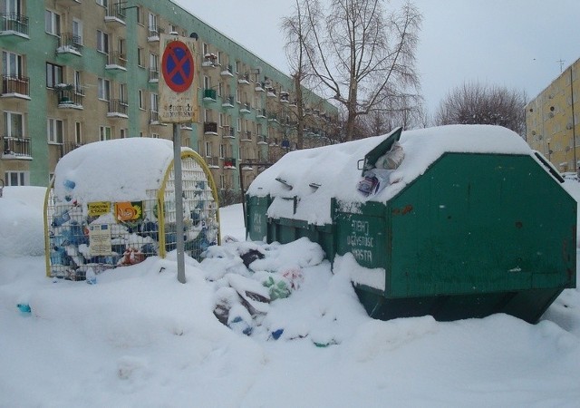 Śmietnik przy ul. Zygmunta Augusta. 