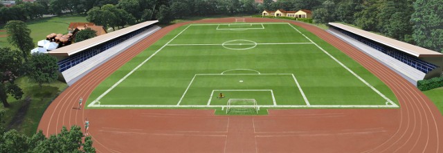 Tak wygląda przebudowany stadion na wizualizacji.