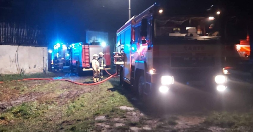 Powiat drawski: Pożar budynku gospodarczego w miejscowości Kamienna Góra ZDJĘCIA