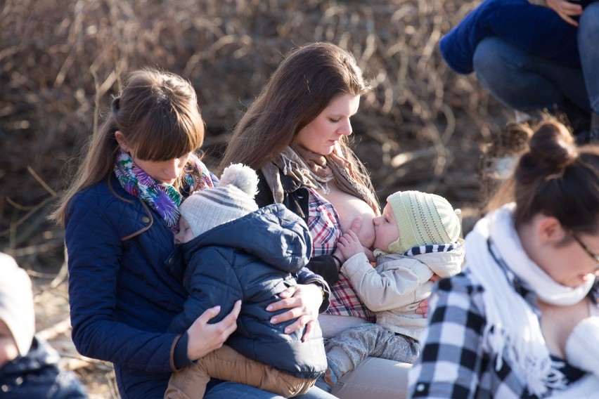 Karmią piersią i protestują na wyrębie