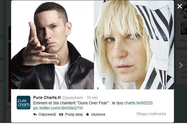 Eminem i Sia (fot. screen z Twitter.com)