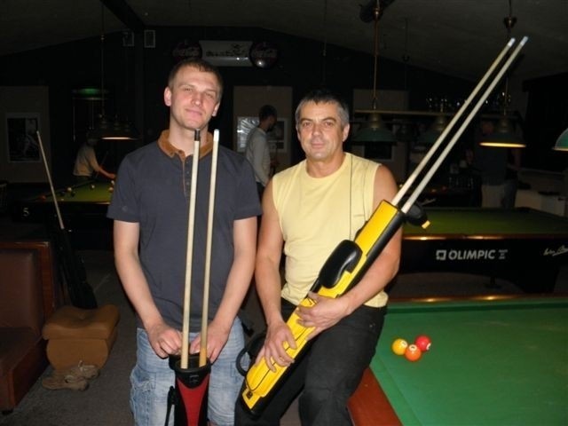 Adam Wisz (z prawej) i Janusz Stawarz mierzyli się dwukrotnie w turnieju.