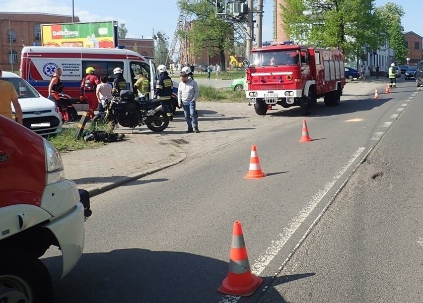 Wypadek na Mościckiego w Rybniku