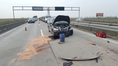 Wypadek na A4. Na ratunek przyleciał śmigłowiec LPR