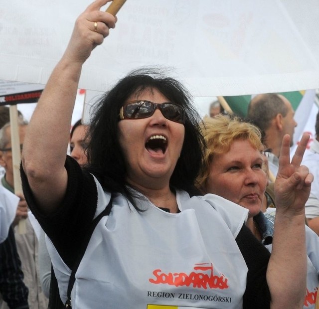 Solidarność protestowała też w Lubuskiem (fot. K. Ligocki)