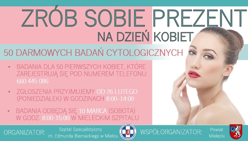 Mieszkanki powiatu mieleckiego będą mogły skorzystać z darmowych badań cytologicznych