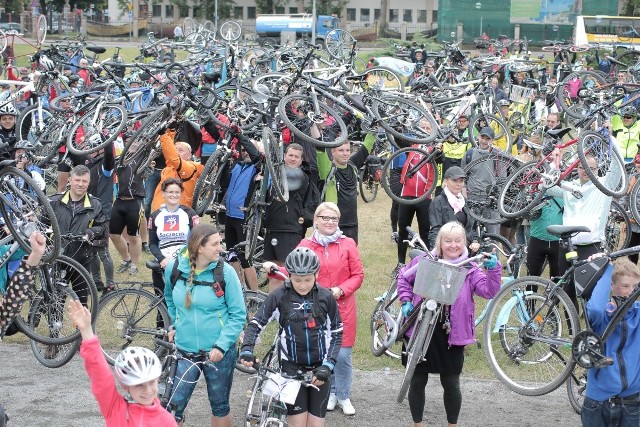 Wielki przejazd rowerowy 2015 w Szczecinie.