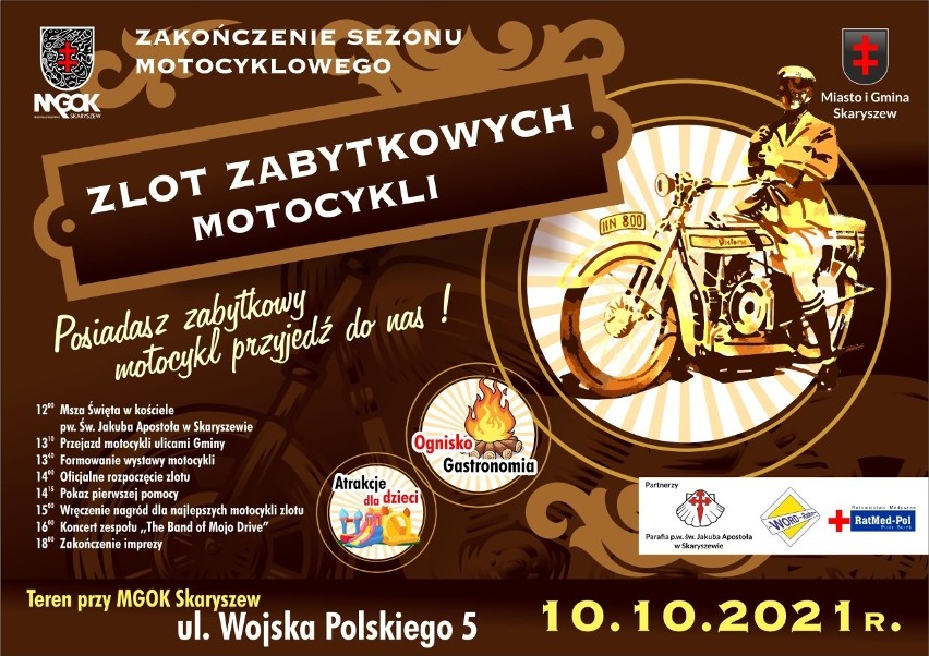 Zlot Zabytkowych Motocykli w Skaryszewie w niedzielę, 10 października. Będzie mnóstwo atrakcji 