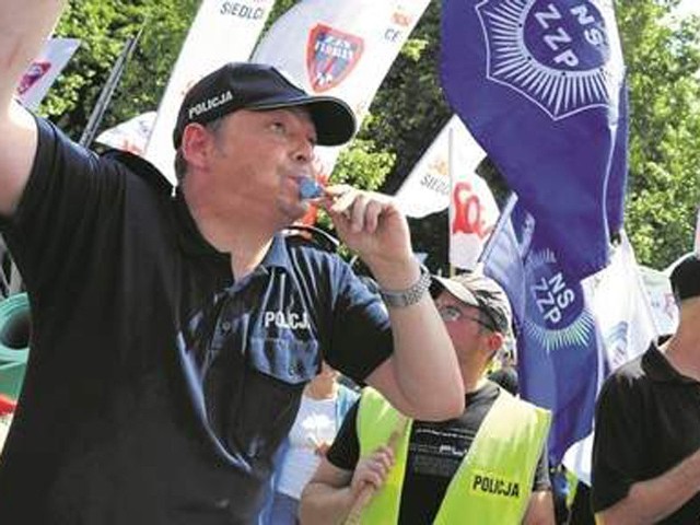 Protest policjantów w Warszawie