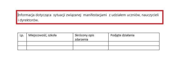 Na pytanie o formę przekazywania danych do ministerstwa...