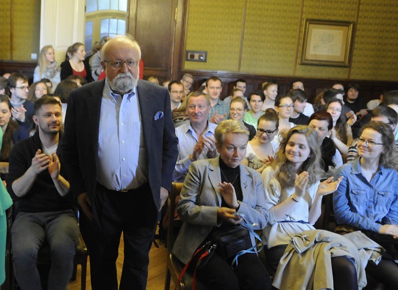 Prof. Krzysztof Penderecki był gościem w Akademii Muzycznej