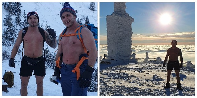 Trener z Gdańska Adrian Hoffman wspólnie z przyjacielem zdobył Śnieżkę... w szortach