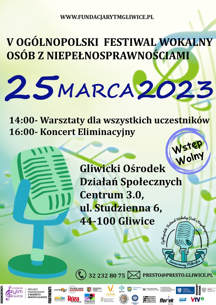 Konkurs wokalny "Zaczarowany Mikrofon" - plakat wydarzenia