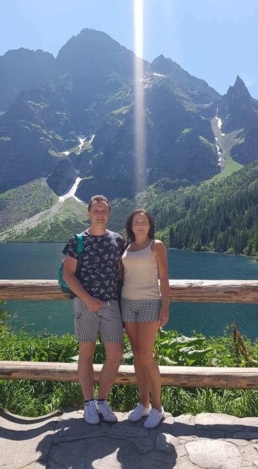 Leszek Wawrzyła wraz z żoną na wakacjach