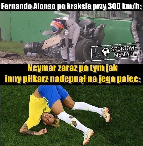 Turlający się Neymar...