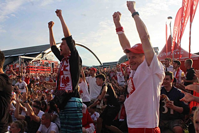 Euro 2016. Mecz Polska - Ukraina w Strefie Kibica w Lublinie