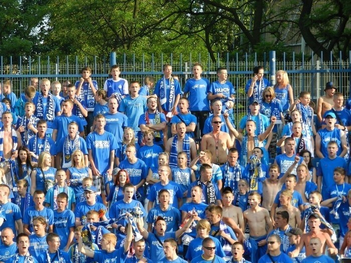 Kibice na meczu Ruch Chorzów - Lechia Gdańsk