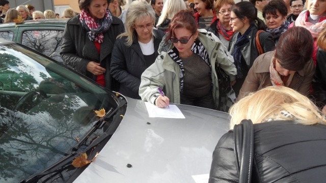 Protest pielęgniarek w Częstochowie