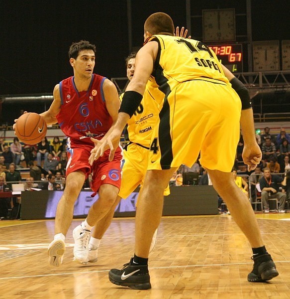 Zdjecia  meczu koszykówki Prokom Trefl Sopot - CSKA Moskwa....