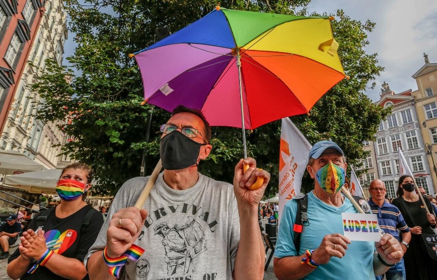 Gdański wiec środowisk LGBT #jestemlgbt 20.08.2020