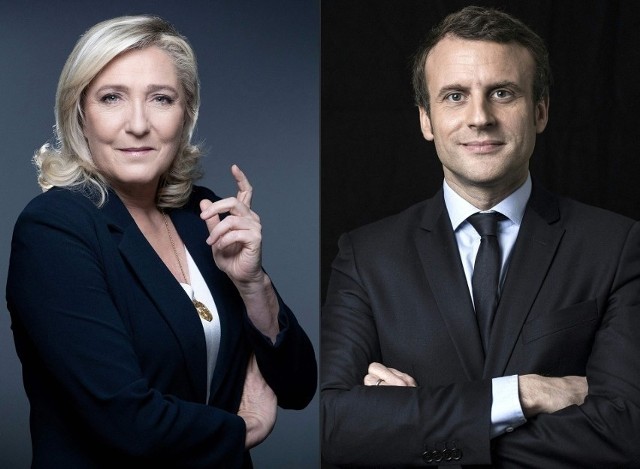 Urzędujący prezydent Emmanuel Macron i Marine Le Pen awansowali do drugiej tury wyborów