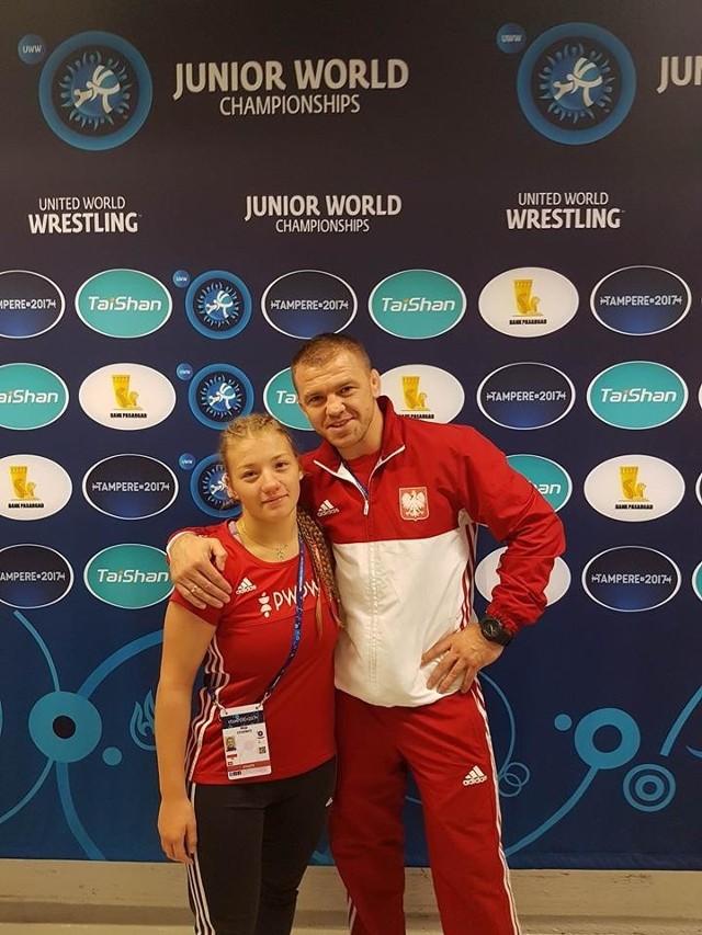 Alicja Czyżowicz z trenerem Marcinem Marcinkiewiczem.