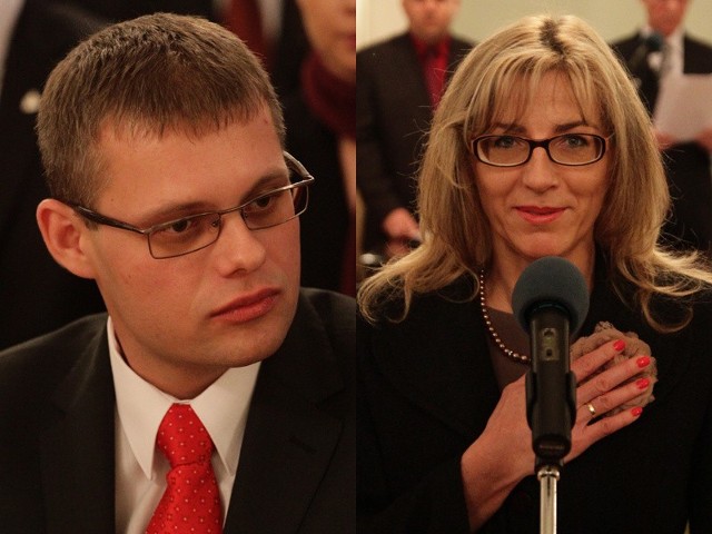 Piotr Jankowski, radny PO i Agnieszka Rzeszewska, radna PiS