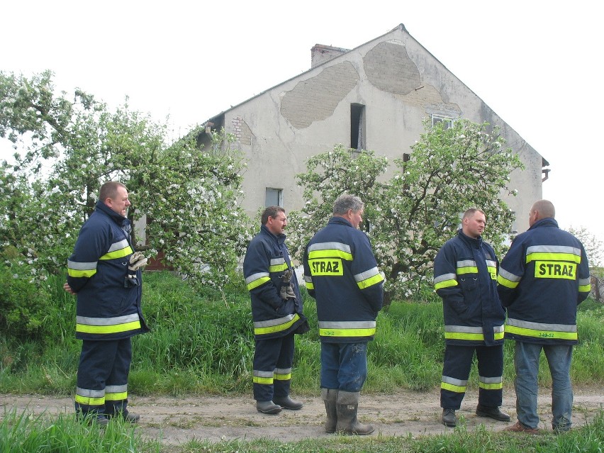 Pożar domu w Leszczu