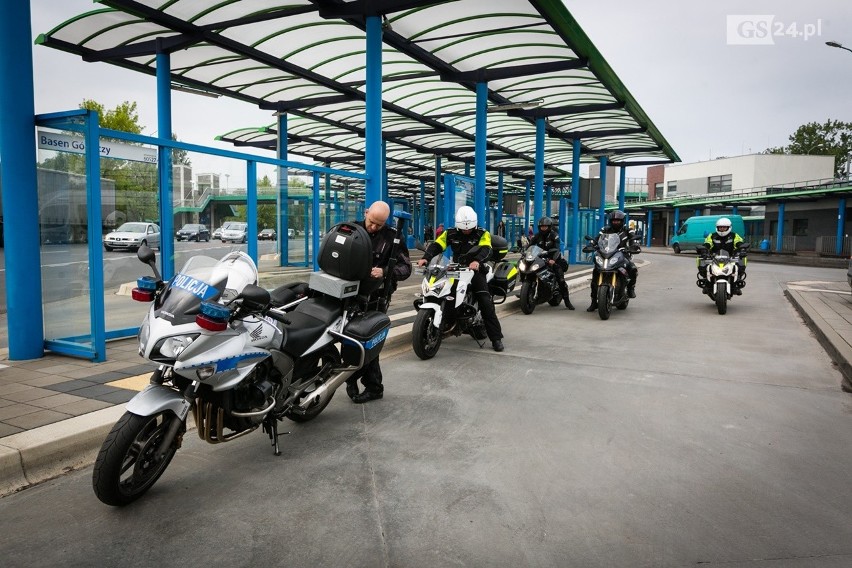 Akcja policji i motocyklistów na Basenie Górniczym w Szczecinie [ZDJĘCIA, WIDEO]