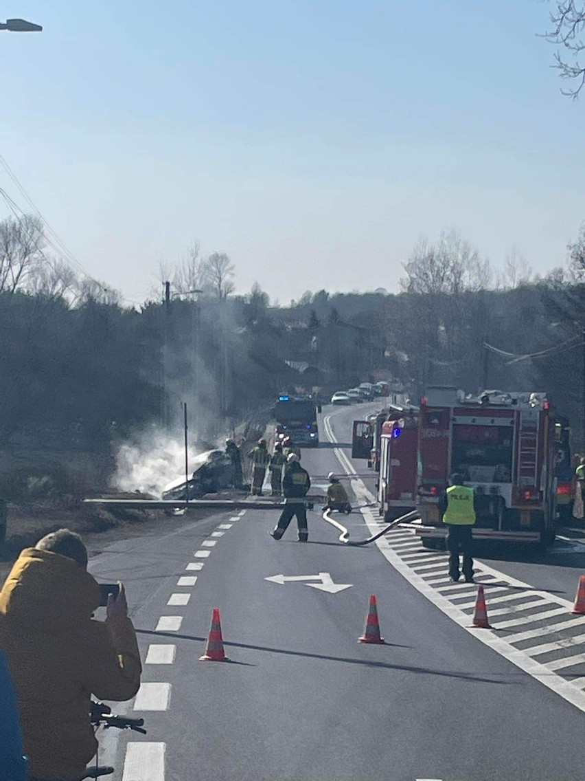 Groźne zdarzenie drogowe na DK 46 w Blachowni