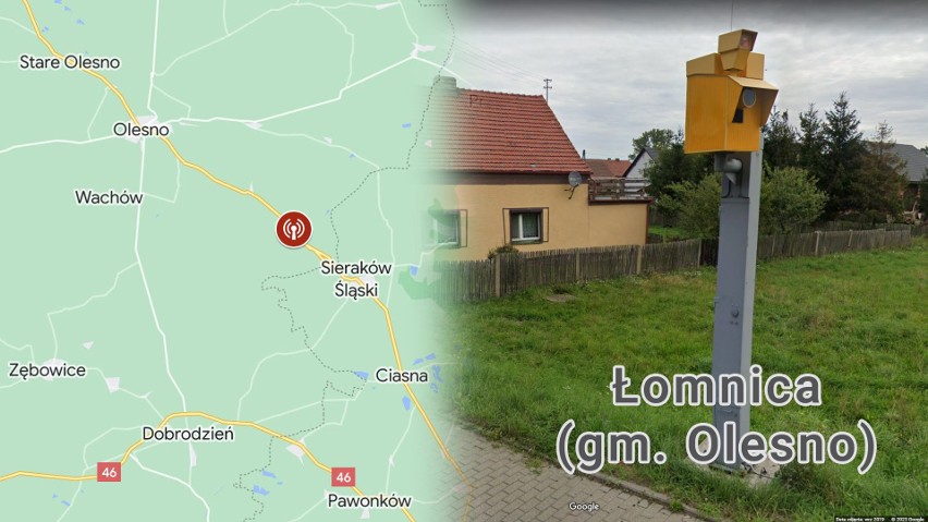 Łomnica (DK nr 11 w gminie Olesno). Tu stanie Multiradar CD,...