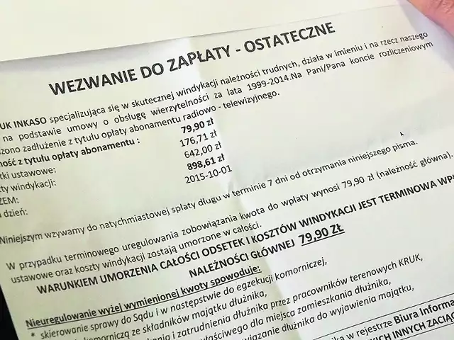 To fragment treści pisma, które od kilku dni trafia do skrzynek pocztowych mieszkańców  Kosza - lina, regionu, ale i całej Polski. Poczta Polska zapewnia - to są fałszywe wezwania do zapłaty.