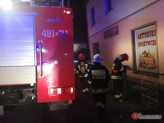 Pożar w sklepie w Racławicach Śląskich.